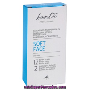 Bonte Bandas Depilatorias Facial Caja 12+2 Uds