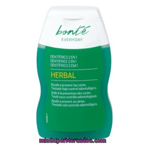 Bonte Dentífrico 2 En 1 Herbal Ayuda A Prevenir La Caries Bote 100 Ml