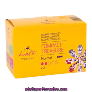 Bonte Tampones Compactos Con Aplicador Normal Paquete 32 Ud