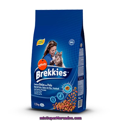 Brekkies Excel Comida Gatos Complet Control De Pelo 1,5kg