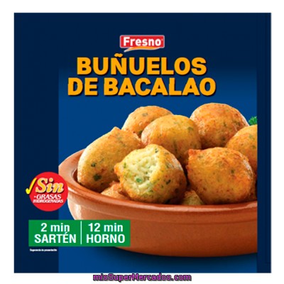 Buñuelos Bacalao Congelado, Fresno, Paquete 350 G