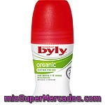 Byly Desodorante Roll-on Organic Extra Fresh Con Menta Y Té Verde Ecológicos Eficacia Y Frescor Envase 50 Ml