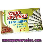 Cabo De Peñas Sardinillas En Aceite De Oliva 6-10 Piezas Lata 85 G Neto Escurrido