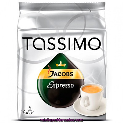 Cafe Capsula (compatible Cafetera Tassimo) Jacobs Expresso, Tassimo, Paquete 16 U -118.40 G