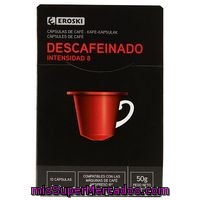 Café Descafeinado Eroski, Caja 10 Monodosis