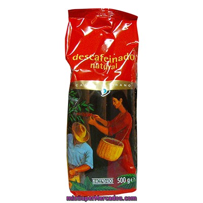 Cafe Grano Descafeinado Nº3 (medio), Hacendado, Paquete 500 G