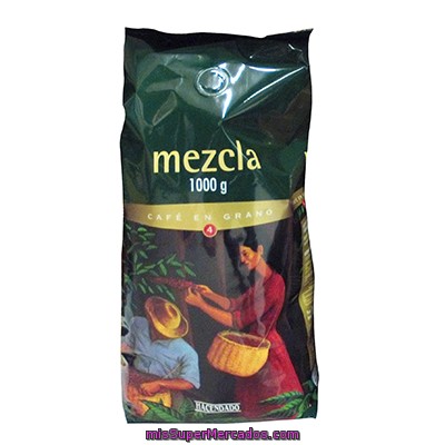 Cafe Grano Mezcla Sabor Fuerte Nº4 (sabor Y Cuerpo), Hacendado, Paquete 1 Kg