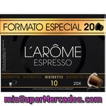 Café Molido De Tueste Natural Ristretto (intensidad 10) L Arôme Espresso20 Unidades. Este Tipo De Capsulas Es Para Máquinas Nespresso.