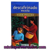 Cafe Molido Descafeinado Mezcla Nº 4 (sabor Y Cuerpo), Hacendado, Paquete 250 G