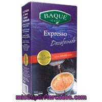 Café Molido Espresso Descafeinado Baqué, Caja 250 G