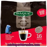 Café Molido Mezcla Baqué, Paquete 16 Monodosis