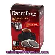 Café Natural Descafeinado Monodosis Para Cafetera Express Carrefour 98 G.