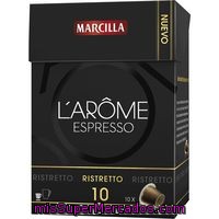 Café Ristretto L`arome, Caja 10 Monodosis