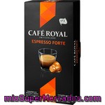 Cafe Royal Espresso Forte Compatible Con Máquinas Nespresso 10 Cápsulas Estuche 50 G