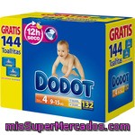 Caja Pañal T4 + (9-15 Kg.) + Regalo 144 Toallitas Dodot 132 Ud.