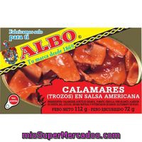 Calamar En Trozos A La Americana Albo, Lata 112 G