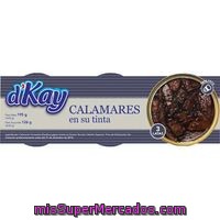 Calamar En Trozos En Su Tinta Dkay, Pack 3x65 G