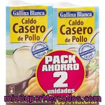 Caldo Casero De Pollo 100% Natural Gallina Blanca Pack De 2x1 L.