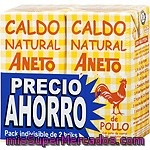 Caldo De Pollo Aneto Pack De 2x1 L.