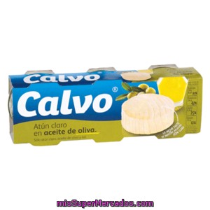 Calvo Atún Claro En Aceite De Oliva Pack 3 Latas 52 G Neto Escurrido