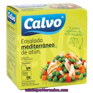 Calvo Ensalada De Atún Mediterranea Lata 130 Grs