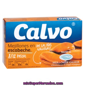 Calvo Mejillones En Escabeche 8/12 Piezas Lata 69 Grs