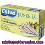 Calvo Sardinillas En Aceite De Oliva Bajas En Sal Lata 60 G Neto Escurrido