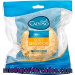 Calypso Esponja De Baño Soft Sensation Piel Sensible Con Algodón Y Lino Bolsa 1 Unidad