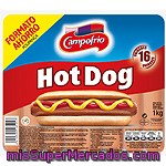 Campofrio Hot Dog Salchichas Para Bocadillo 16 Unidades Envase 1 Kg