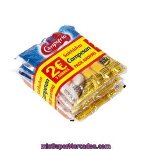 Campofrio Salchichas Con Queso Pack 3 X 170 Gr