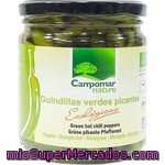 Campomar Nature Guindillas Verdes Picantes Ecológicas Frasco 350 G Neto Escurrido