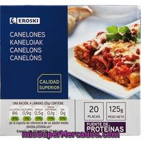 Canelón Eroski, 20 Placas, Caja 125 G