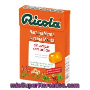 Caramelo Naranja Menta Sin Azúcares Ricola 50 G.