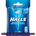 Caramelo Sin Azucar Eucalipto Mentolado, Halls, Pack - 4 X 32 G - 128 G