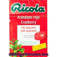 Caramelos De Arándanos Sin Azúcar Ricola, Caja 50 G