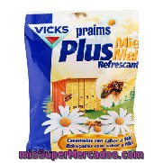 Caramelos Praims Para La Garganta Con Sabor Miel Vicks 60 G.