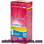 Carefree Protege Slips Transpirable Fresh Con Extracto De Algodón Caja 20 Unidades