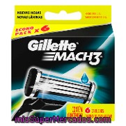 Cargador Para Afeitar Gillette Mach3 6 Ud.