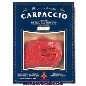 Carpaccio / Filetes Finos Carne De Vaca Marinada Aceite Oliva Y Queso Parmesano, Skare, Paquete 110 G