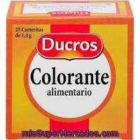 Carteritas Colorante Ducros, Caja 35 G