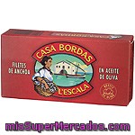 Casa Bordas Filetes De Anchoa De L'escala Lata 30 G Neto Escurrido