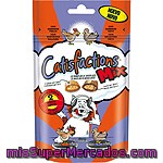 Catisfactions Mix Snacks Para Gato Con Relleno Suave De Delicioso Pollo Y Pato Bolsa 60 G