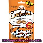 Catisfactions Snacks Para Gato Con Relleno Cremoso De Pollo Paquete 60 G