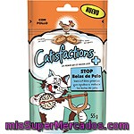 Catisfactions Stop Bolas De Pelo Snacks Para Gato Con Relleno De Pollo Envase 55 G