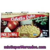 Cebolla Frita Conserva, Hacendado, Bote 3 X 160 G - 480 G