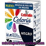Cebralin Coloria Tinte Para Ropa Color Negro Contiene 2 Bolsitas Tinte + Sal Caja 300 G