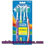 Cepillo Manual Shiny Clean Oral-b, Pack 4 Unid.