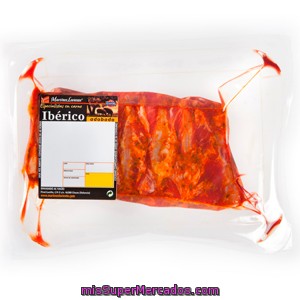 Cerdo Costilla Iberico Adobada Fresco, La Hacienda, Paquete 600 G Aprox(peso Aproximado De La Unidad 600 Gr)