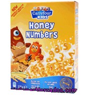 Cereal Honey Numbers Para Niños Carrefour Kids 375 G.