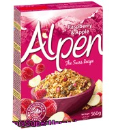 Cereales Con Muesli Sabor Frambuesa Y Manzana Alpen 560 G.